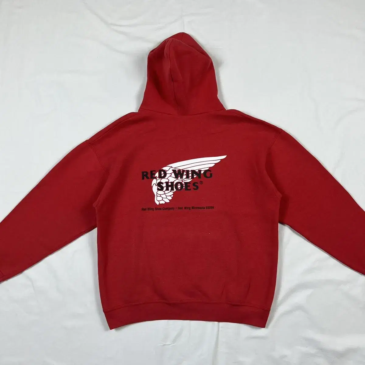 90s red wing red wing big logo print sweat hoodie