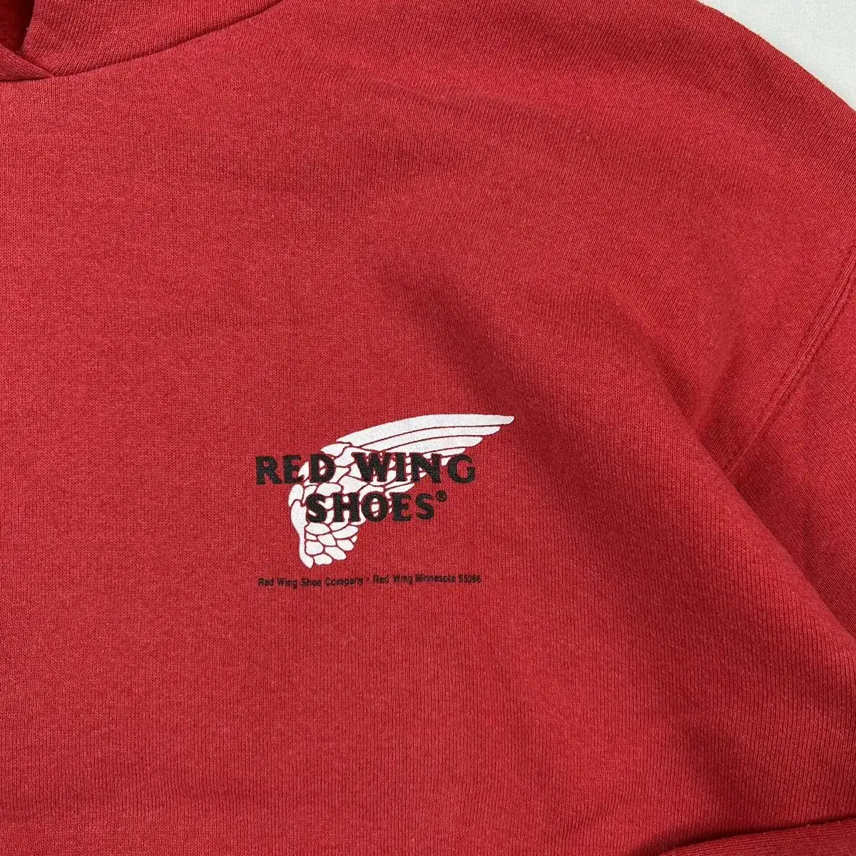 90s 레드윙 red wing 빅로고 프린트 스웻 후드티