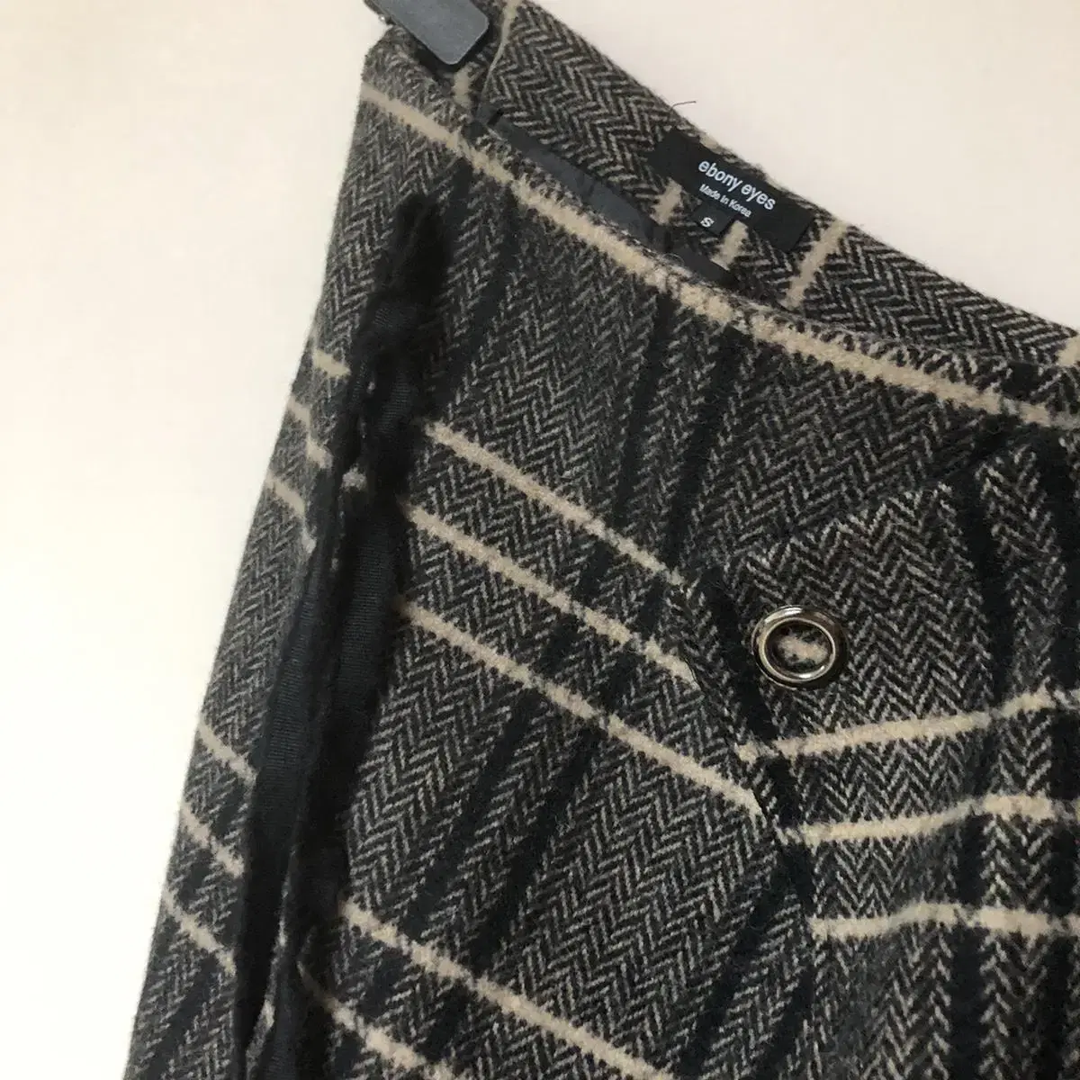 Vintage ebony eyes check wrap skirt