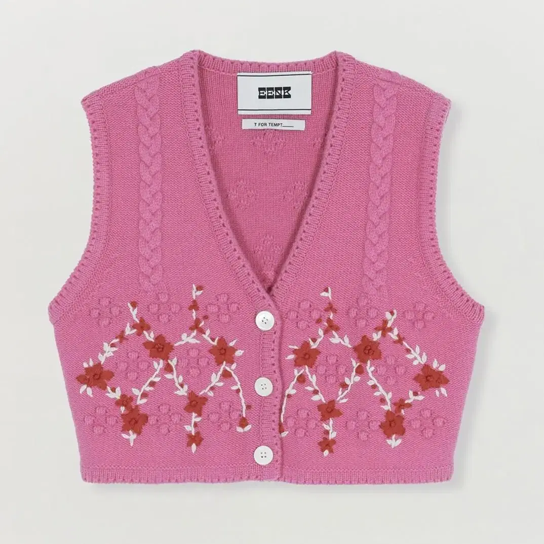 eenk 잉크 니트 베스트 TITA Short Knit Vest - Pi