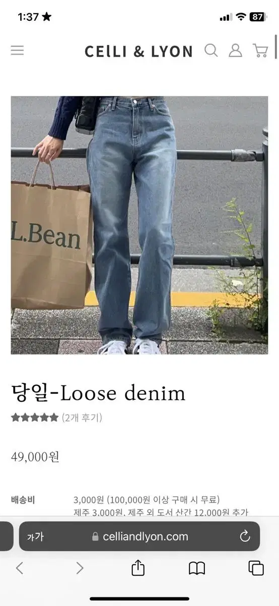 샐리앤리옹 루즈데님 loose denim