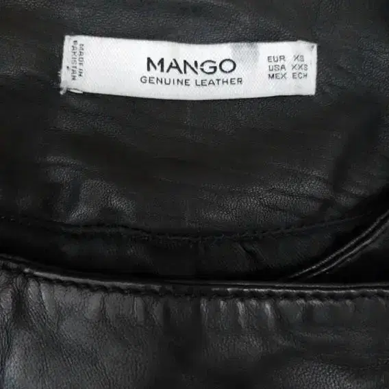 MANGO 망고 여성 가죽자켓 블랙 XS사이즈