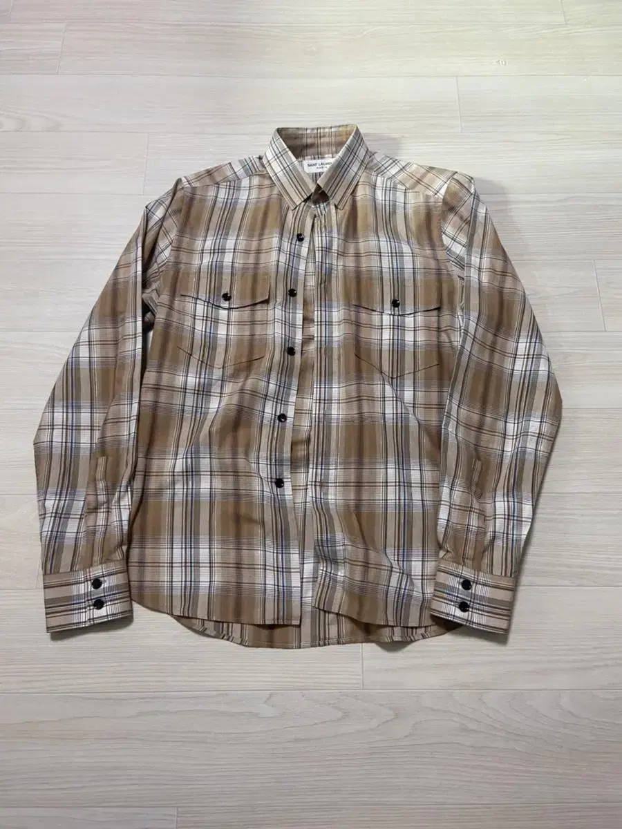 38 Saint Laurent Tartan Flannel Keum Shirt