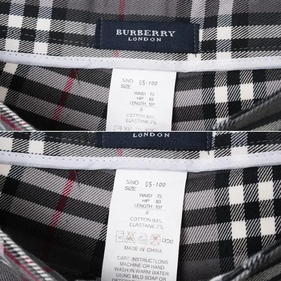 BURBERRY 버버리 체크 슬림팬츠(여성)