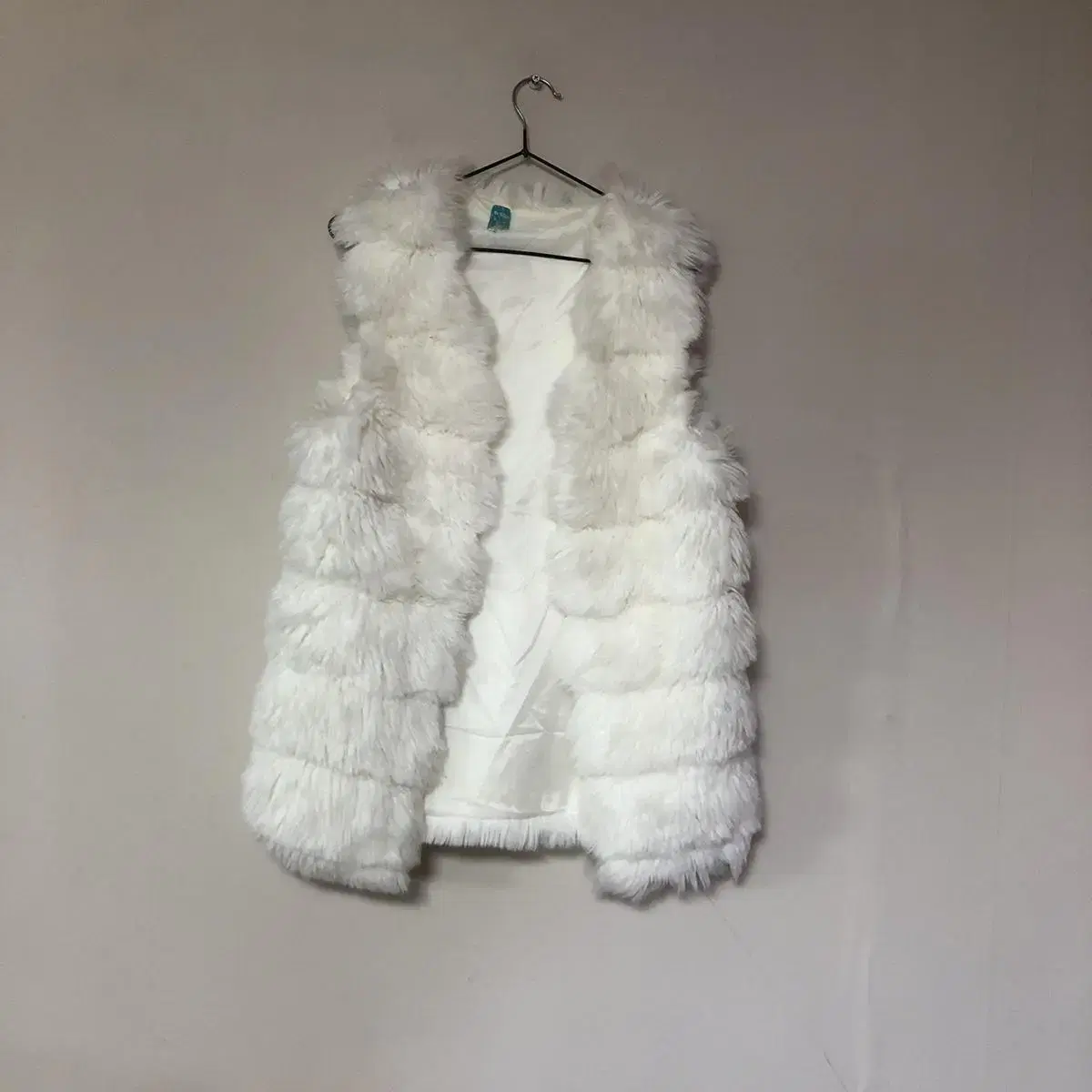 Vintage Pick n mix white fur vest