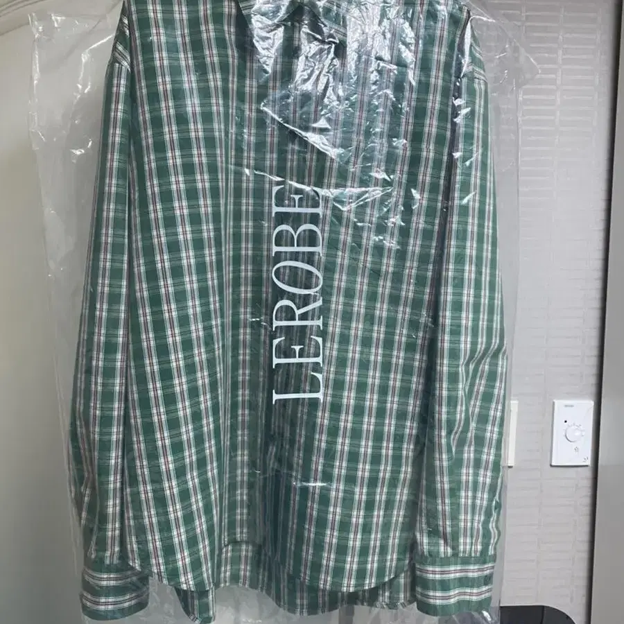 르로브 classic calm check shirt green 그린 셔츠