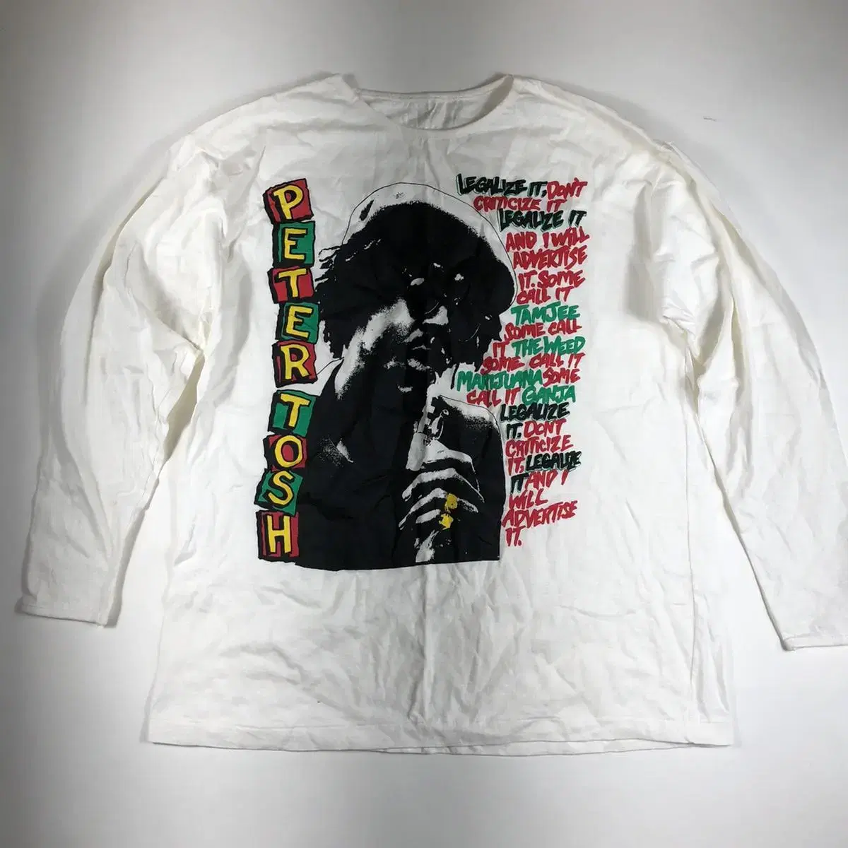 80s vintage peter tosh reggae long sleeve tee