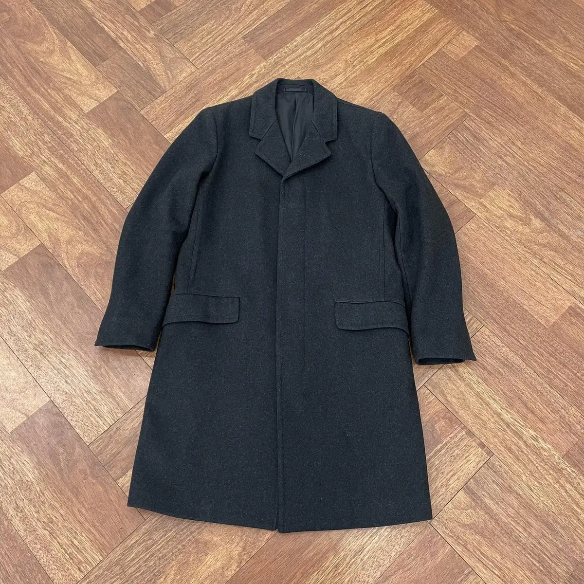 Tiger Charcoal Wool Coat