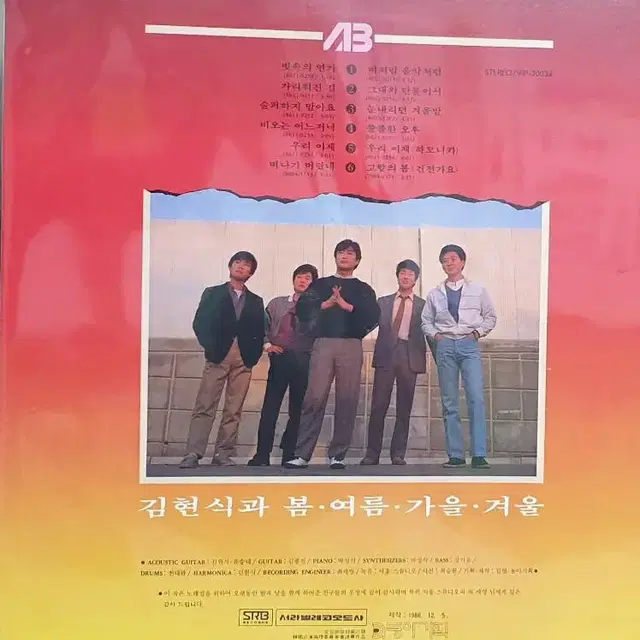 김현식 3집 .. 빗속의 연가, 비처럼 음악처럼