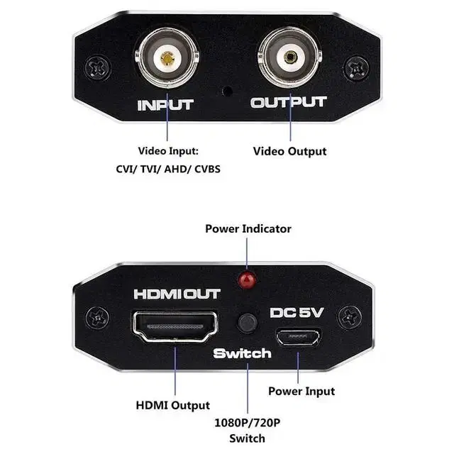 TVI/CVI/AHD 비디오 to HDMI 컨버터 CCTV