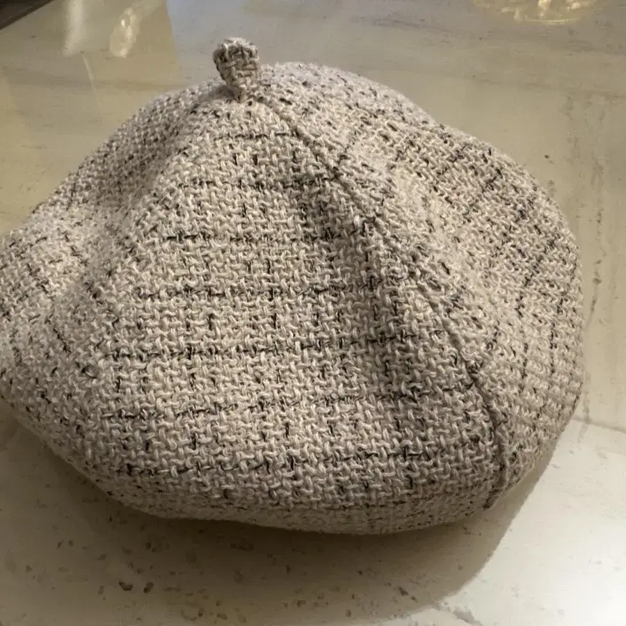 포에지담베레모(미착용DOME BERET_tweed beige