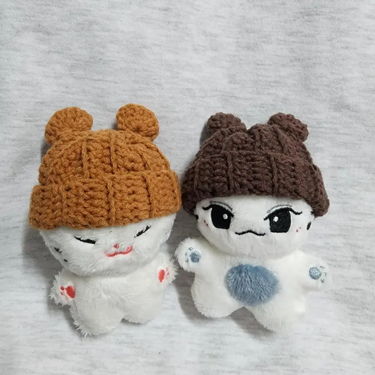 10cm 인형 뜨개 모자 (곰, 토끼, 귤)