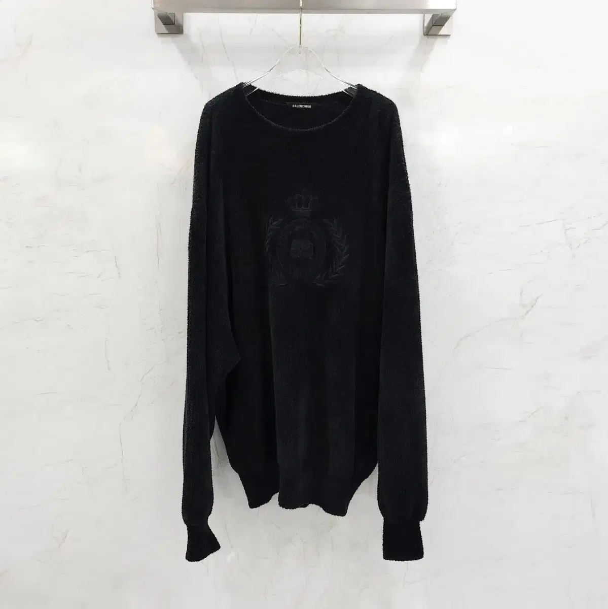 L / Balenciaga Laurel embroidered corduroy sweater