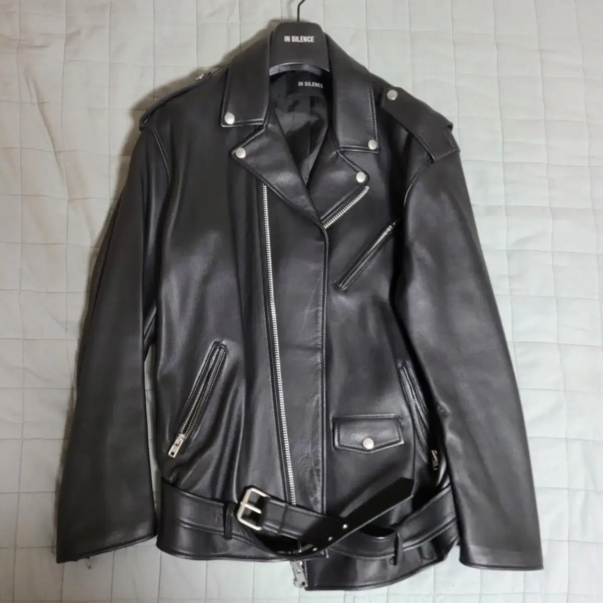 Insilence Zuu over-fit leather jacket size L