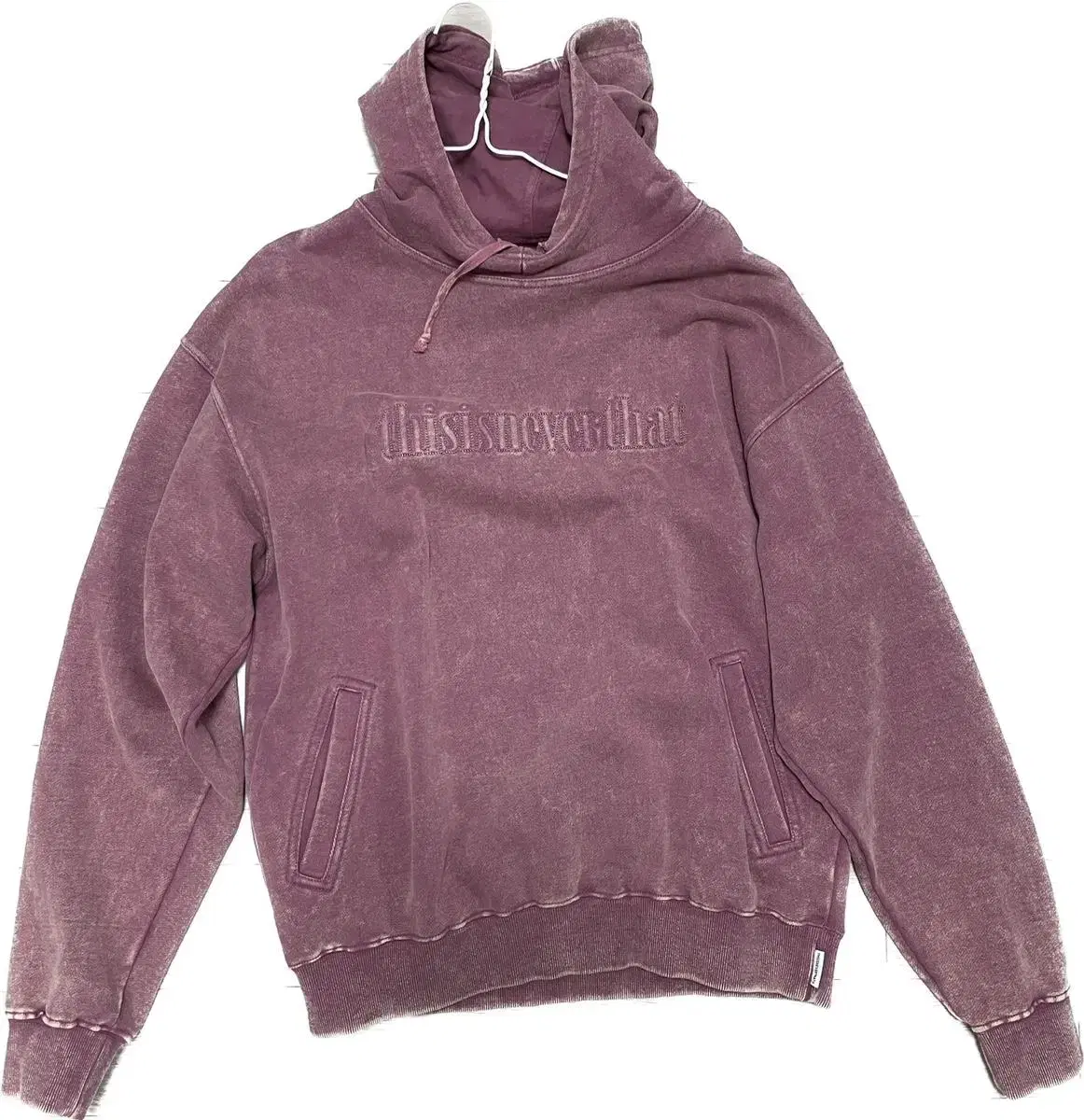 Thisisneverthat thisisneverthat washed hoodie dusty rose