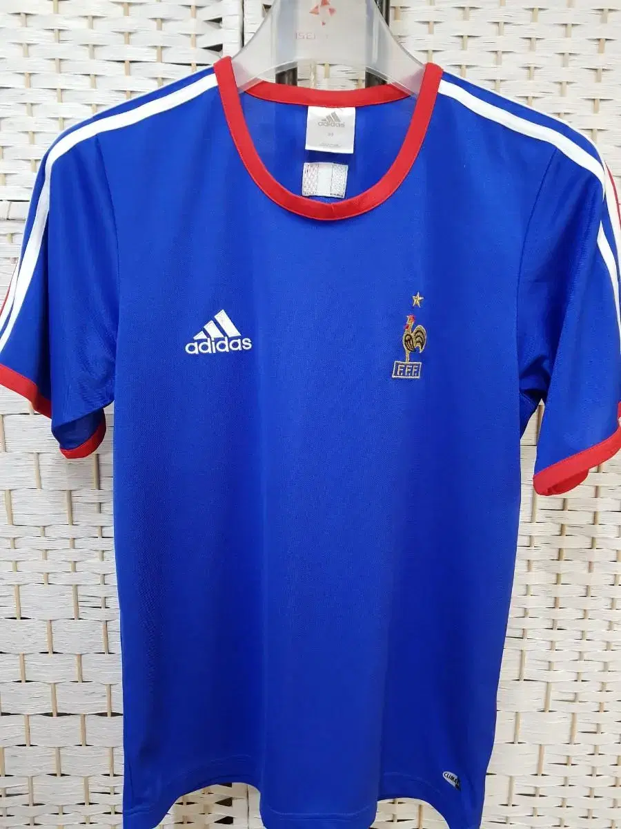 (0561) ADIDAS France Football Short Sleeve T-Shirt 90 S