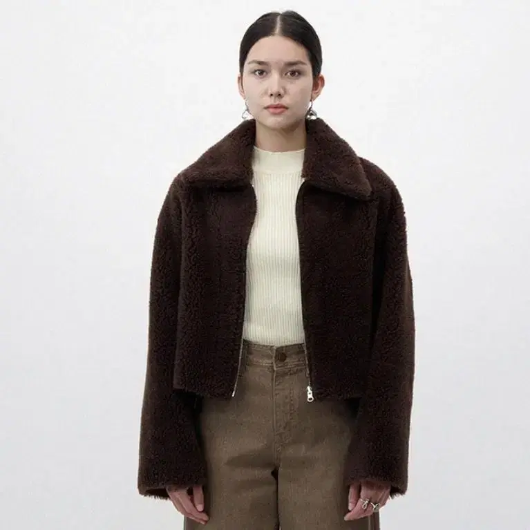 LE LE Moustache Shearling Fur Jacket