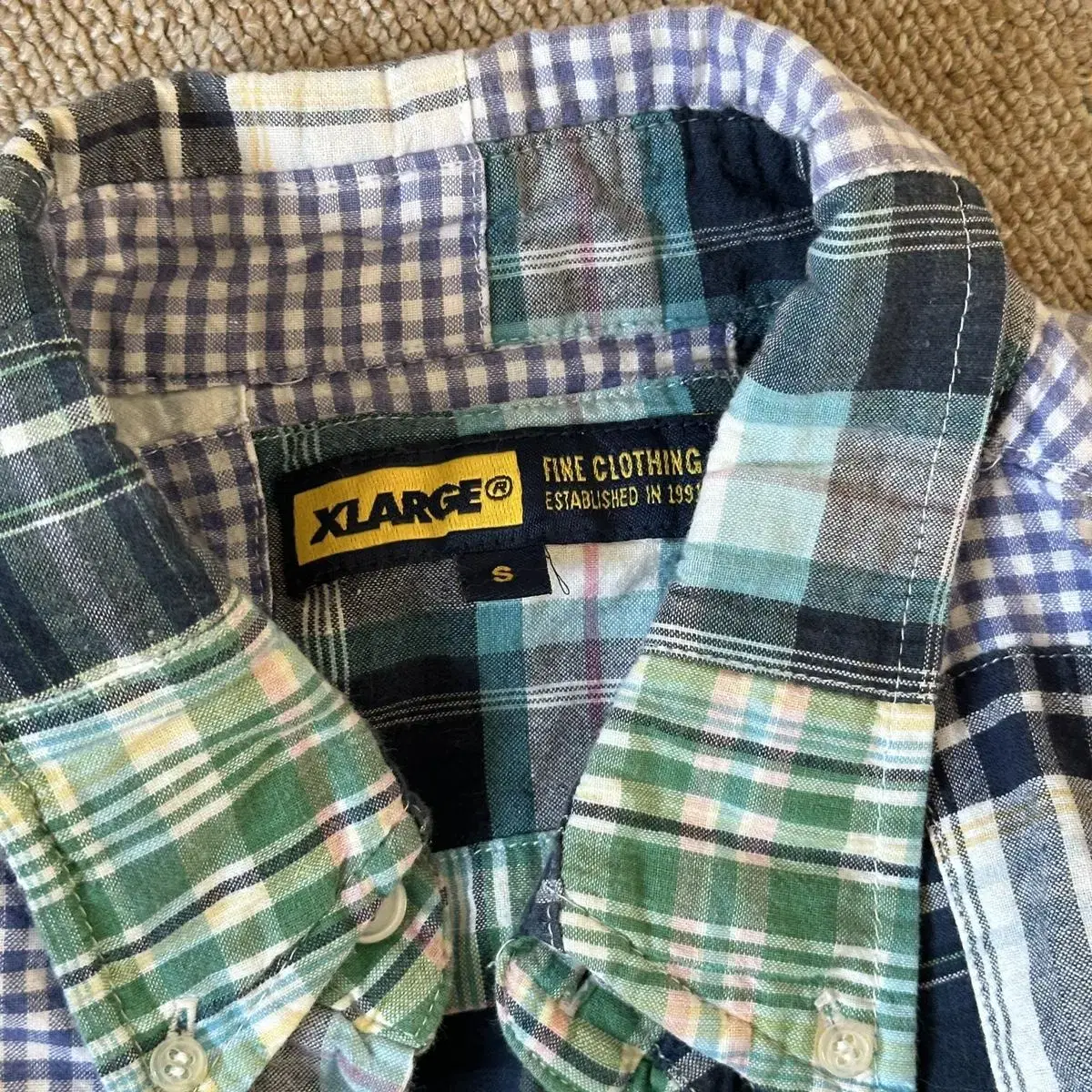 XLARGE 체크 반팔 셔츠