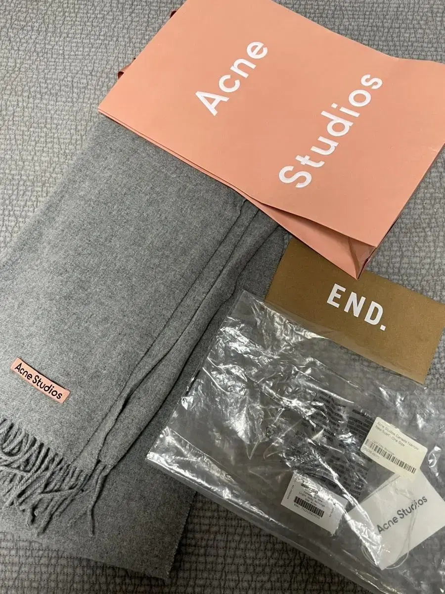 Acne Narrow Muffler Melange Gray