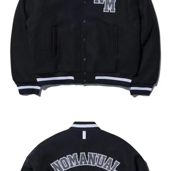 노매뉴얼 TAYLOR VARSITY JACKET - BLACK