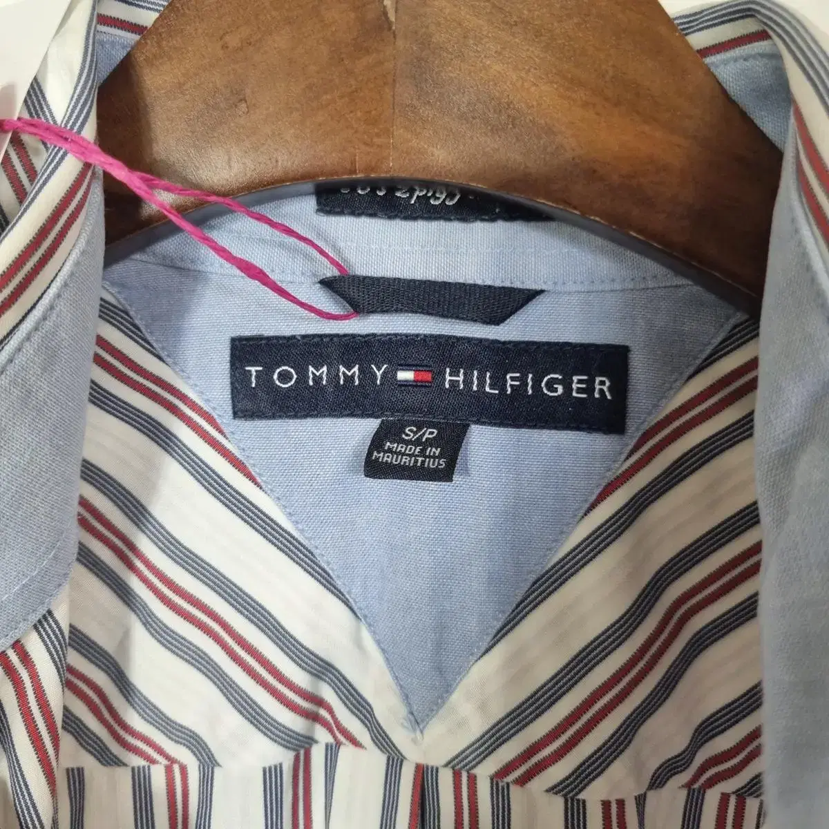 tommy hilfiger 타미힐피거 레드 블루 스트라이프 셔츠