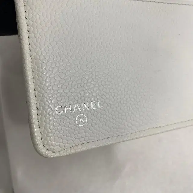 CHANEL / 빈티지 샤넬 아젠다 클래식 캐비어 화이트 다이어리 커버