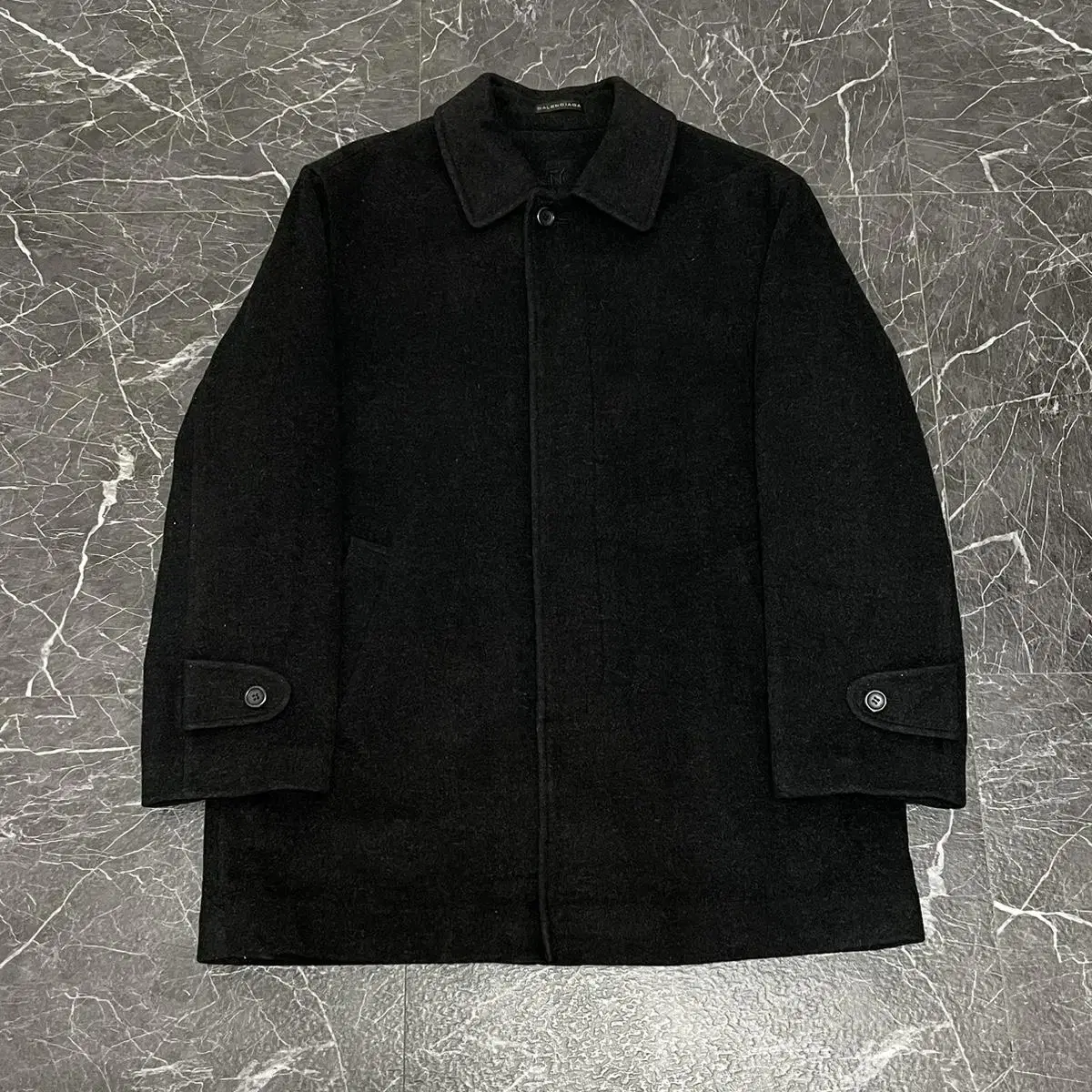 L(XL) Balenciaga Logo Black Coat Jacket