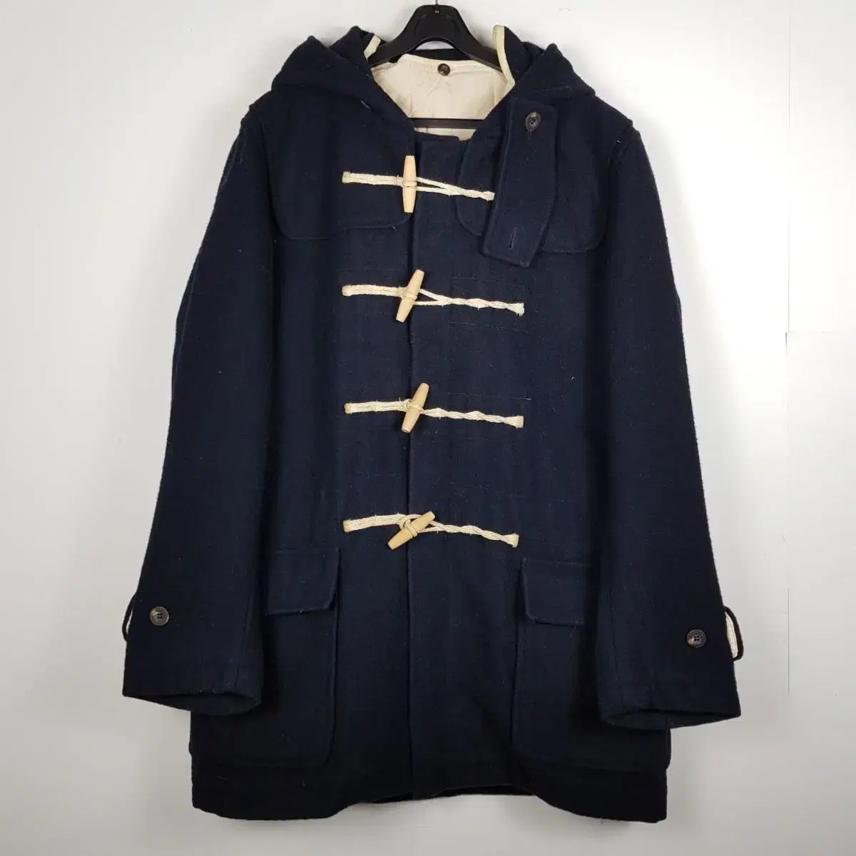 L VIVA STUDIO Navy duffel coat in nappio