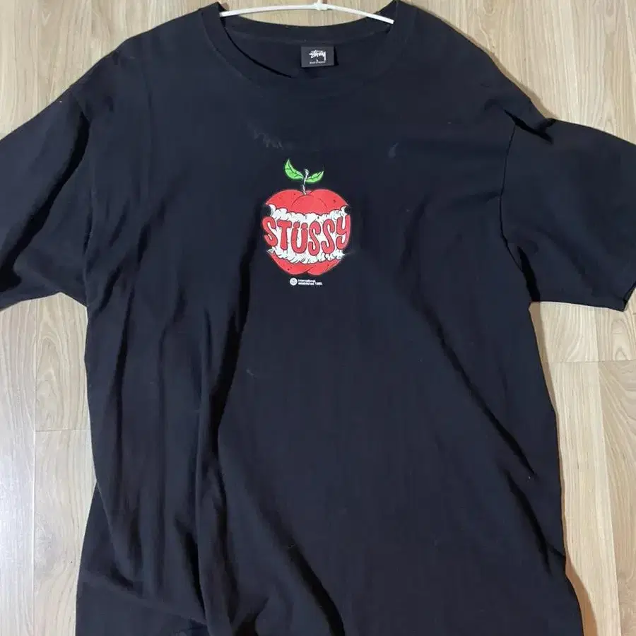 stussy 애플 로고 반팔