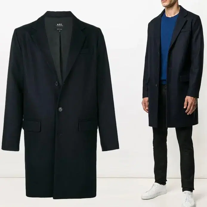 APC Chester Single Coat Navy