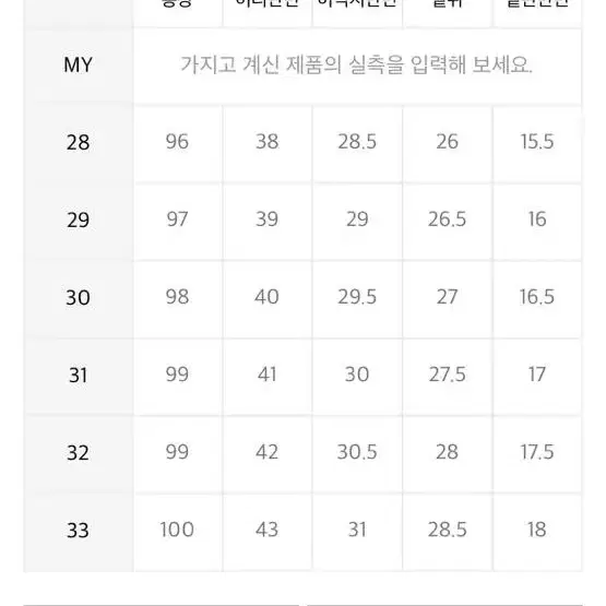 모드나인 모드4 크롭 펑크타운 29사이즈