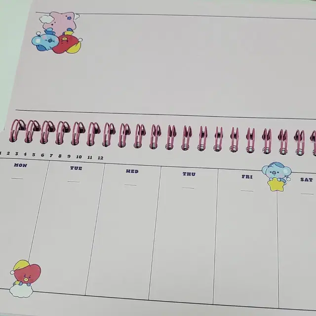 만년형 BT21 위클리 플래너 노트