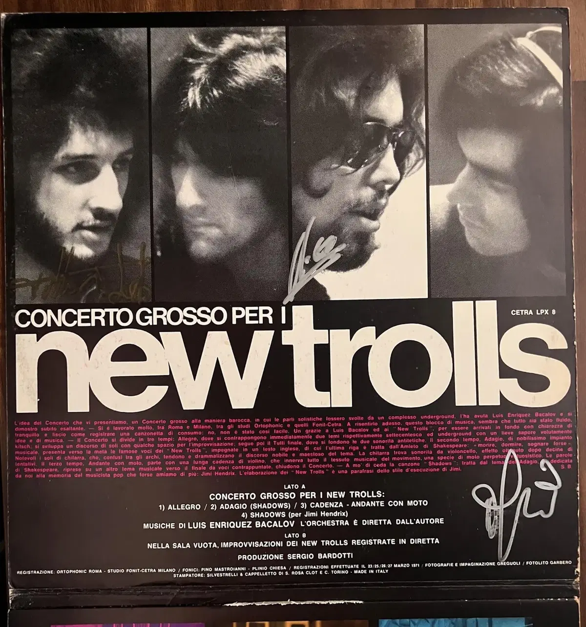 친필 사인,  싸인 lp,  뉴트롤즈, New trolls , 싸인 음반