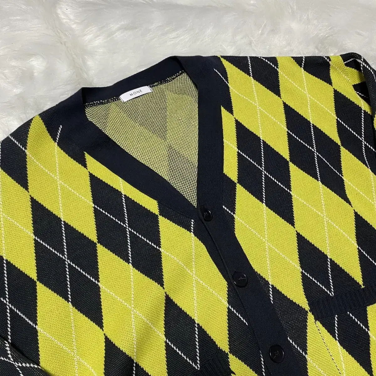 FIo argyle overfit cardigan