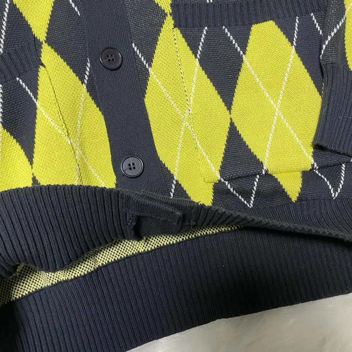 FIo argyle overfit cardigan