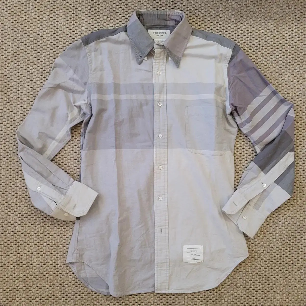 Thom Browne Thom Browne 4-Line Check Oxford Shirt