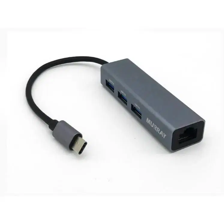 머레이 C타입 컴버터허브 멀티허브 랜 USB3.0 3포트 허브