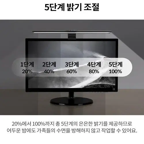 [무료배송] 모니터 조명 램프 스크린바 밝기 각도 조절가능