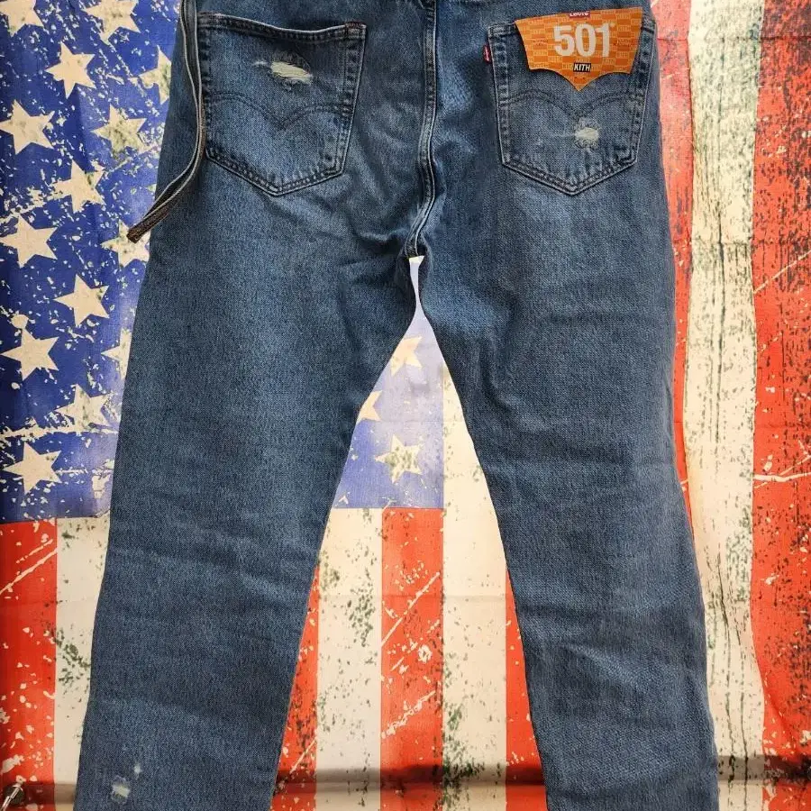 KITH NYC X LEVIS 501 청바지 새상픔