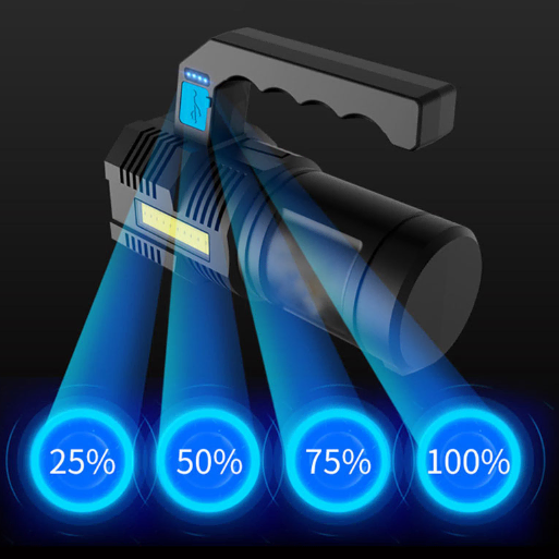 충전식 손전등 차박 캠핑 LED4구 서치라이트 랜턴