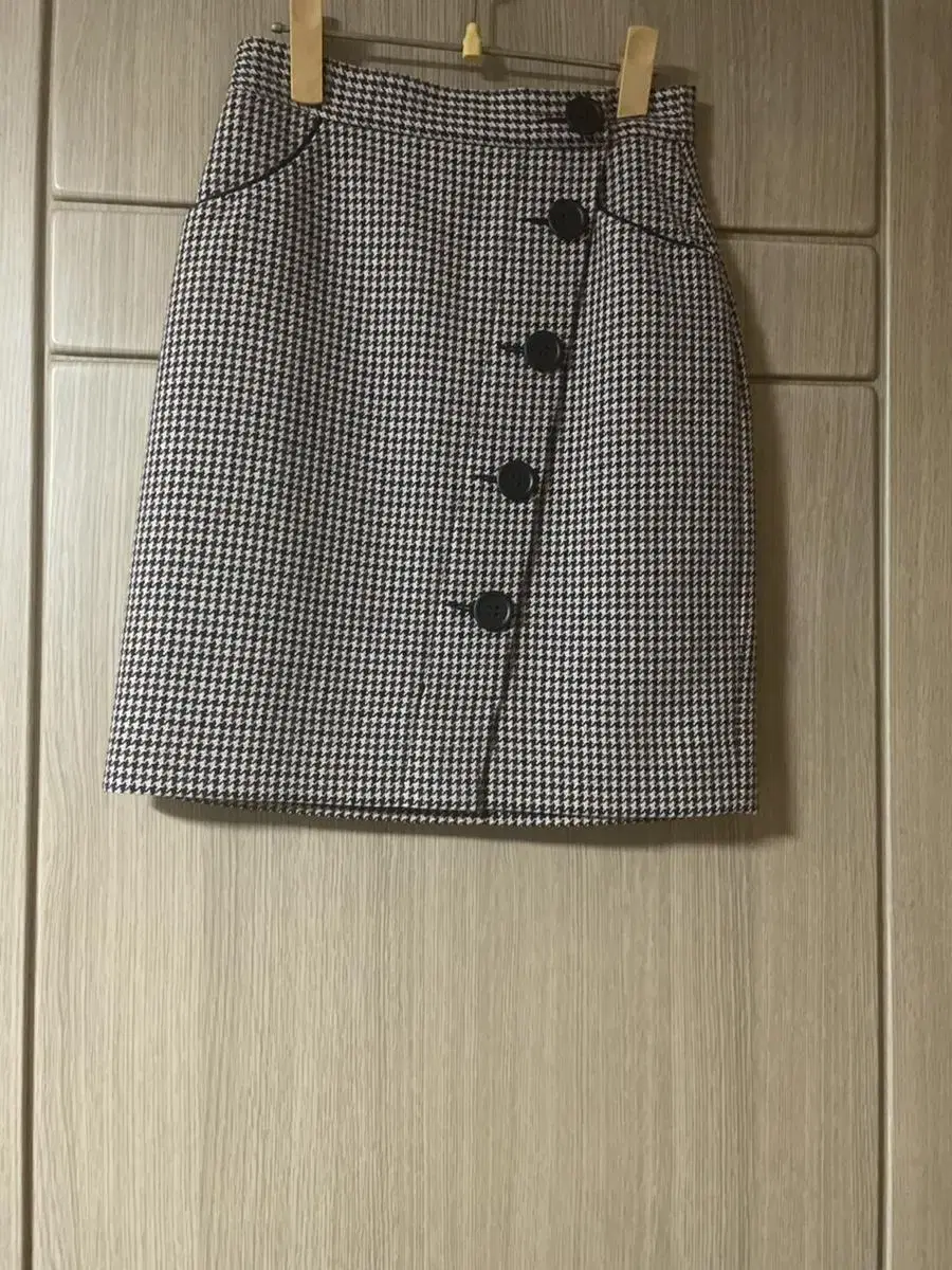 Maje maje checked buttoned skirt - size 34 new