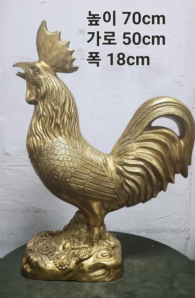 카페소품 .특대형 황동 수탉 (높이 70cm) 동브론즈