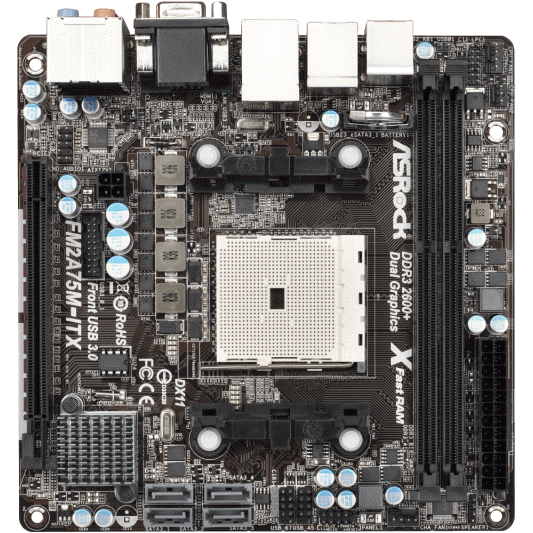 A10 5800K+ASRock FM2A75M-ITX+램 8GB