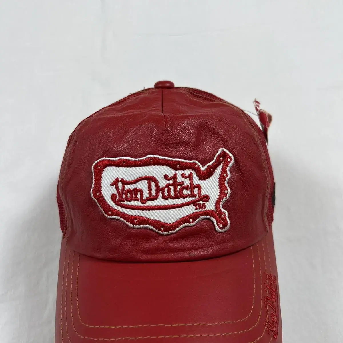 데드스탁 본더치 von dutch 가죽레더 메쉬 트러커 캡 모자