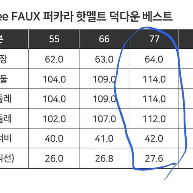 퍼카라 핫멜트 다운 베스트 77(블랙/크림)