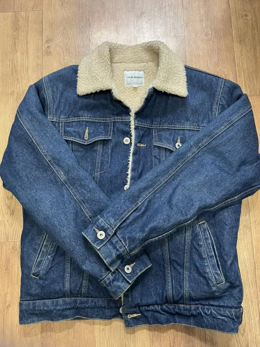 Fleece jean jacket denim