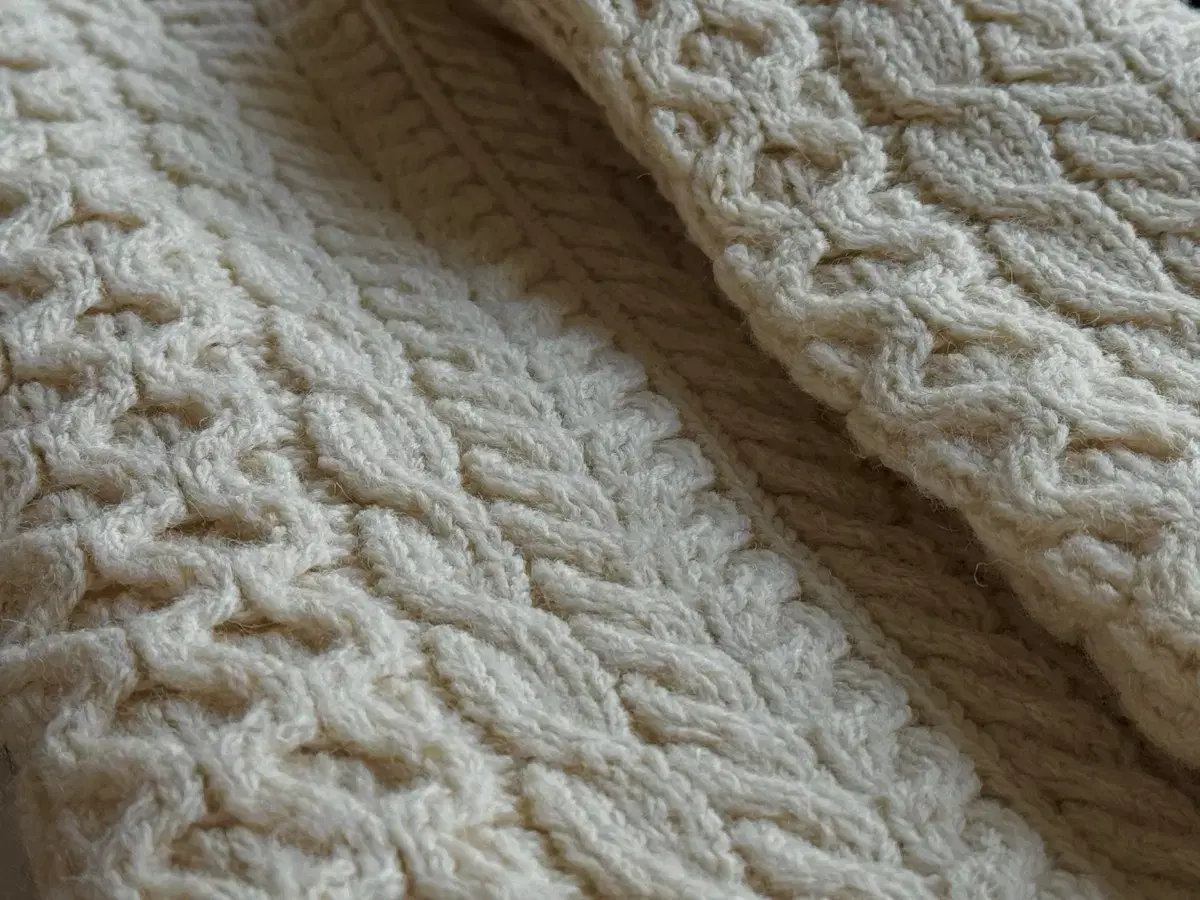 Handmade aran knit in the UK