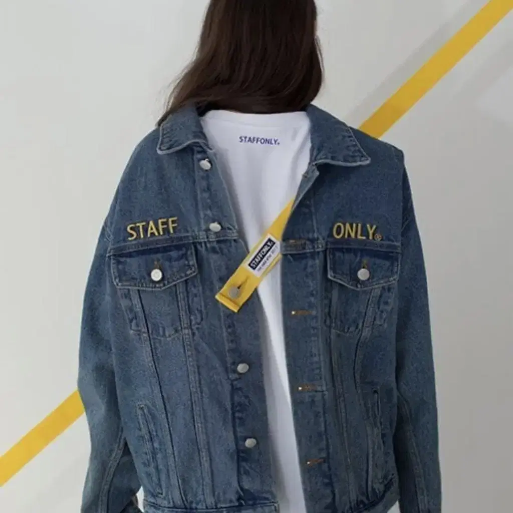 스탭온리 SAFETY BELT DENIM JACKET 청자켓