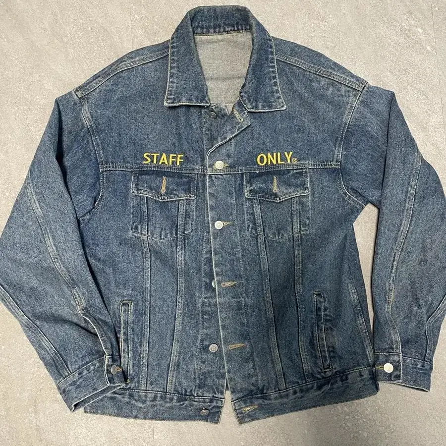 스탭온리 SAFETY BELT DENIM JACKET 청자켓