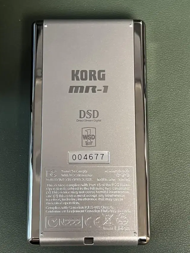 Korg MR-1 1-Bit Mobile Recorder Silver 녹